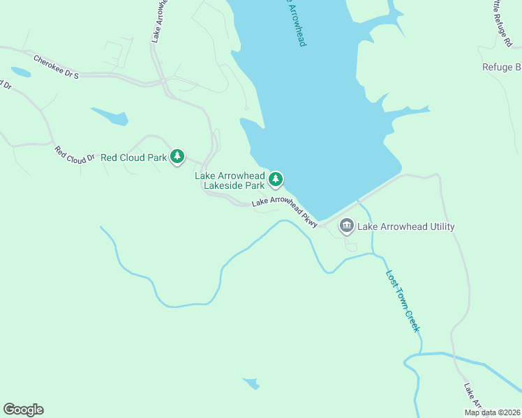 map of restaurants, bars, coffee shops, grocery stores, and more near 2015 Lake ArrowHead Drive in Waleska