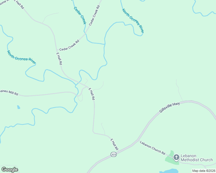 map of restaurants, bars, coffee shops, grocery stores, and more near 4724 Rocky Branch Crossing in Gainesville