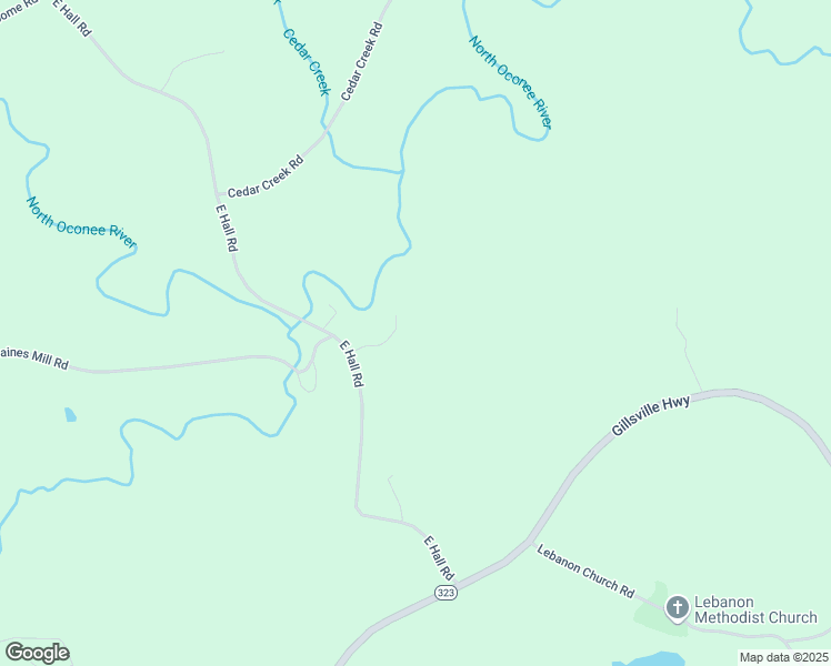 map of restaurants, bars, coffee shops, grocery stores, and more near 4724 Rocky Branch Crossing in Gainesville