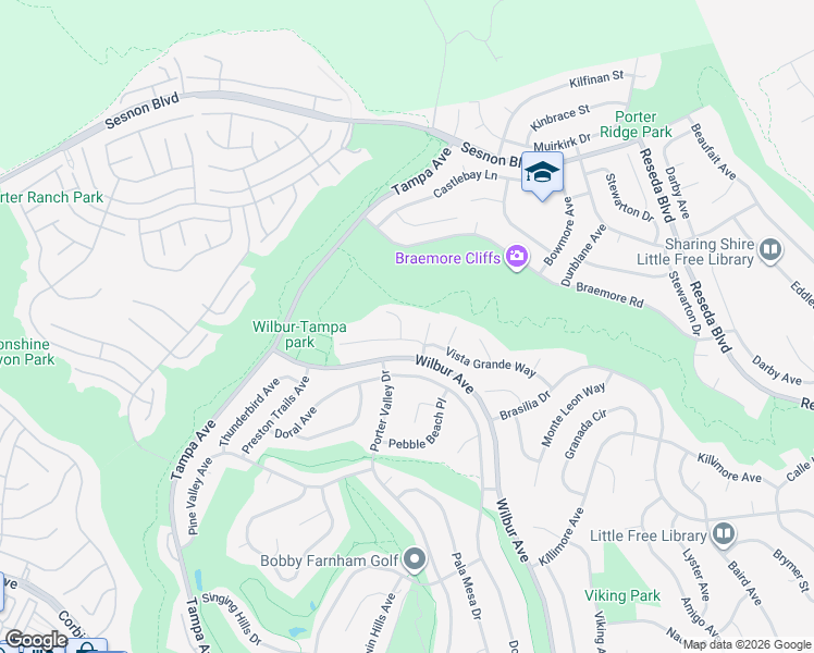 map of restaurants, bars, coffee shops, grocery stores, and more near 11943 Capistrano Lane in Los Angeles