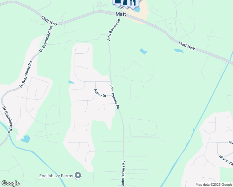 map of restaurants, bars, coffee shops, grocery stores, and more near 6010 John Burruss Road in Cumming