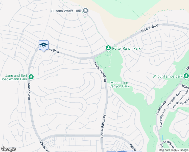 map of restaurants, bars, coffee shops, grocery stores, and more near 11848 Hillsborough Lane in Los Angeles