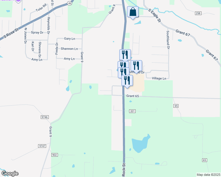 map of restaurants, bars, coffee shops, grocery stores, and more near 211 Hazelwood Drive in Sheridan