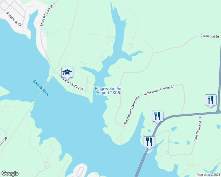 map of restaurants, bars, coffee shops, grocery stores, and more near 373 Ridgewood Harbor Rd in Waterloo