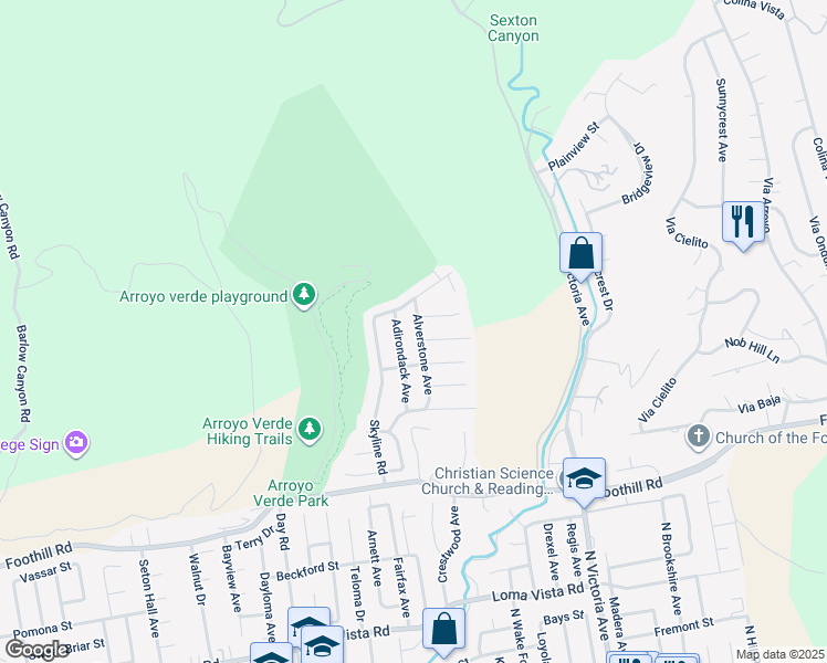 map of restaurants, bars, coffee shops, grocery stores, and more near 753 Alverstone Avenue in Ventura