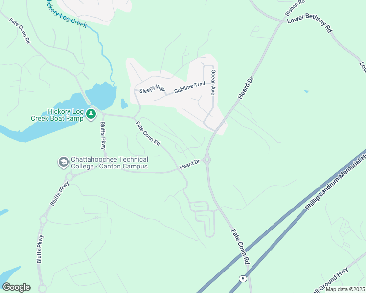 map of restaurants, bars, coffee shops, grocery stores, and more near 3043 Fate Conn Road in Canton
