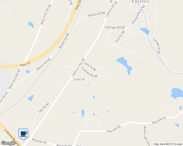 map of restaurants, bars, coffee shops, grocery stores, and more near 71 Thomas Road Northeast in Rome