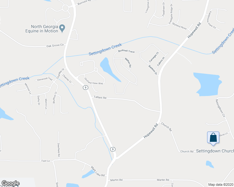 map of restaurants, bars, coffee shops, grocery stores, and more near 5685 Banner Boulevard in Cumming