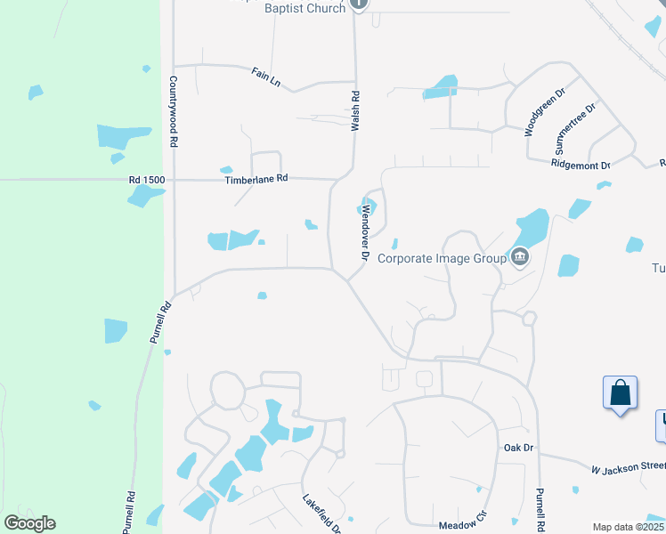 map of restaurants, bars, coffee shops, grocery stores, and more near 2201 Walsh Road in Tupelo