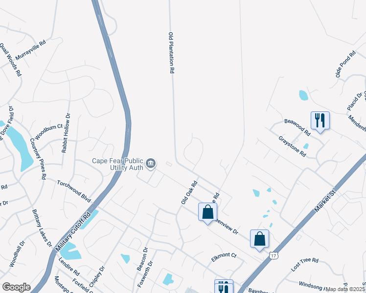 map of restaurants, bars, coffee shops, grocery stores, and more near Bristle Cone Court in Hampstead