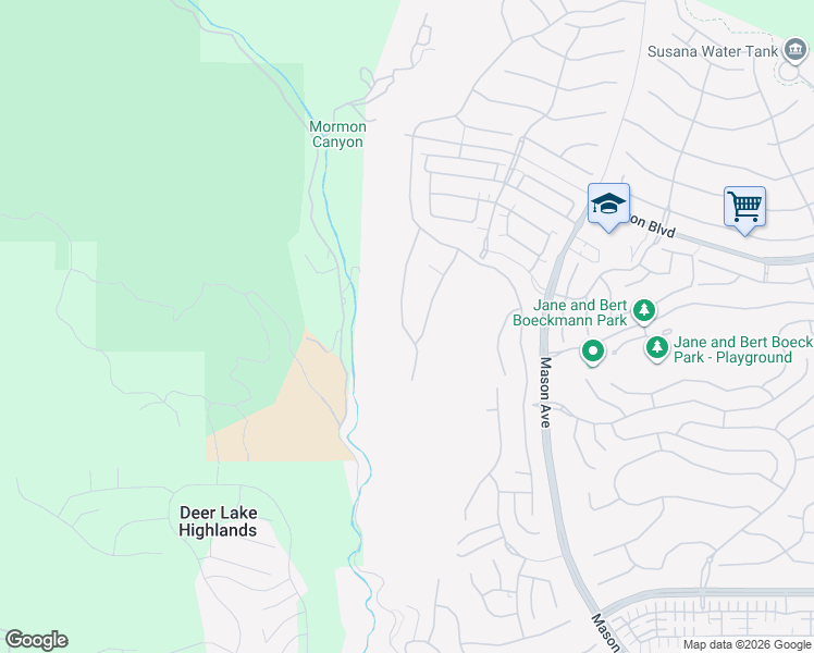 map of restaurants, bars, coffee shops, grocery stores, and more near 11943 Red Hawk Lane in Los Angeles