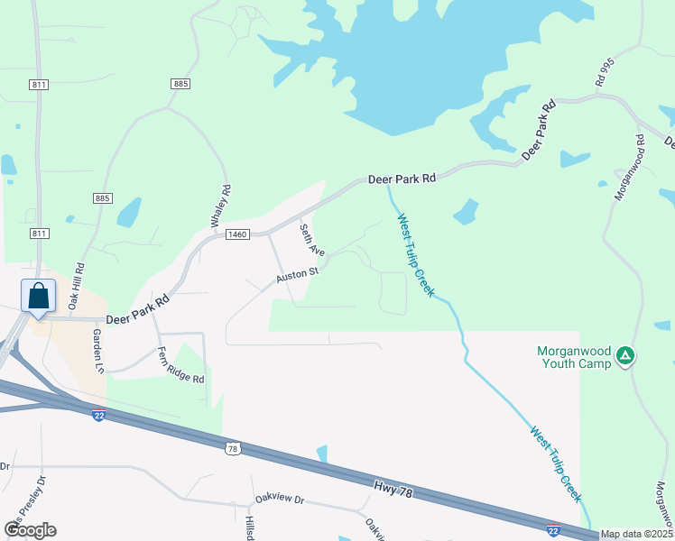 map of restaurants, bars, coffee shops, grocery stores, and more near 137 Auston Street in Tupelo
