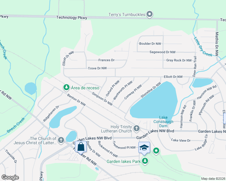 map of restaurants, bars, coffee shops, grocery stores, and more near 9 Wentworth Place Northwest in Rome