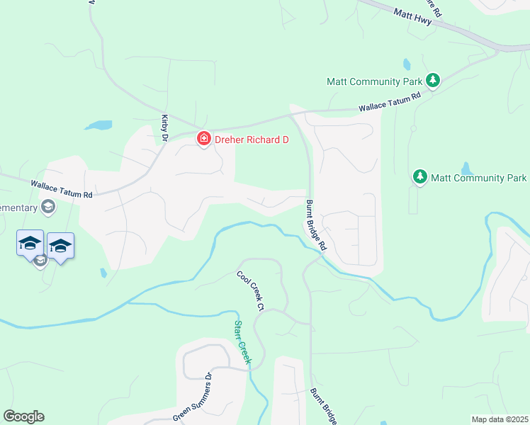 map of restaurants, bars, coffee shops, grocery stores, and more near 4165 Mossy Ln in Cumming