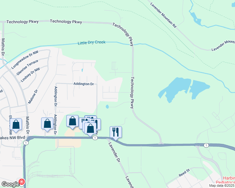 map of restaurants, bars, coffee shops, grocery stores, and more near 21 Widgeon Way in Rome