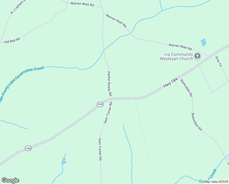 map of restaurants, bars, coffee shops, grocery stores, and more near 2514 Elberton Highway in Iva
