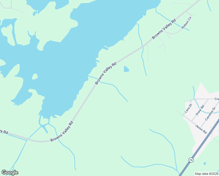 map of restaurants, bars, coffee shops, grocery stores, and more near 6121 Browns Valley Road in Guntersville