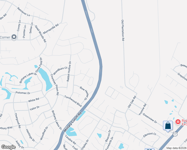 map of restaurants, bars, coffee shops, grocery stores, and more near 7601 Old Oak Road in Wilmington