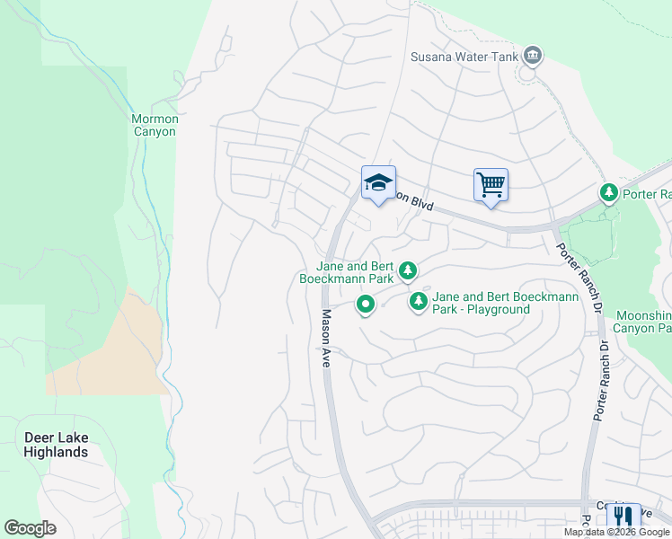 map of restaurants, bars, coffee shops, grocery stores, and more near 12009 Carabela Court in Los Angeles