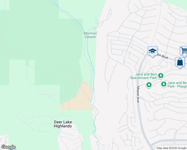map of restaurants, bars, coffee shops, grocery stores, and more near 12020 Browns Canyon Road in Los Angeles County
