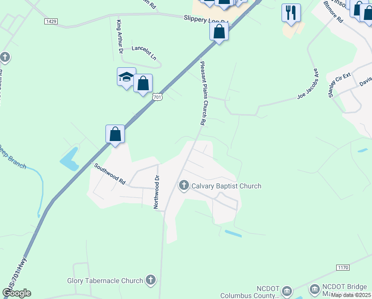 map of restaurants, bars, coffee shops, grocery stores, and more near in Whiteville