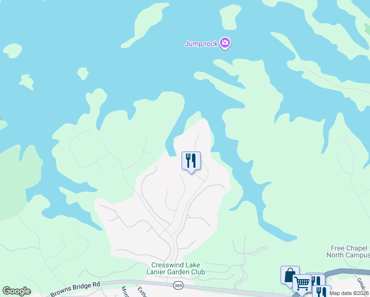 map of restaurants, bars, coffee shops, grocery stores, and more near 3561 Mill Road in Gainesville