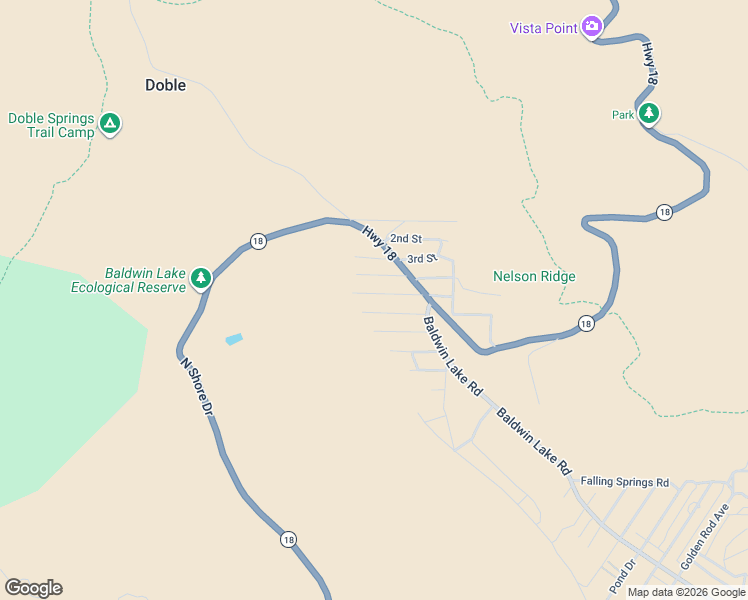 map of restaurants, bars, coffee shops, grocery stores, and more near 45347 4th Street in Big Bear