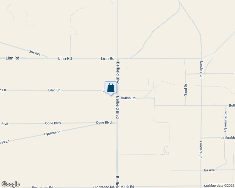 map of restaurants, bars, coffee shops, grocery stores, and more near Belfield Boulevard in San Bernardino County