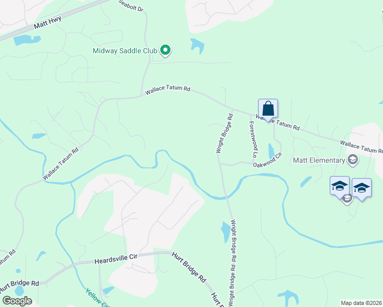 map of restaurants, bars, coffee shops, grocery stores, and more near 5015 Wright Bridge Road in Cumming