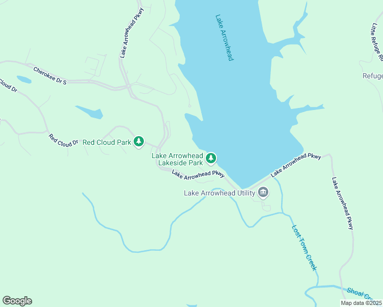 map of restaurants, bars, coffee shops, grocery stores, and more near 128 Marina Parc Drive in Waleska