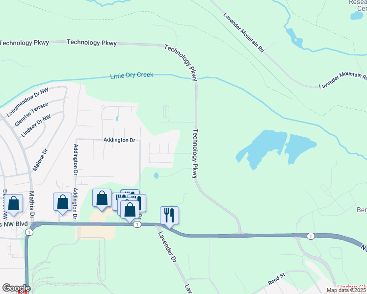 map of restaurants, bars, coffee shops, grocery stores, and more near 279 Technology Parkway in Rome