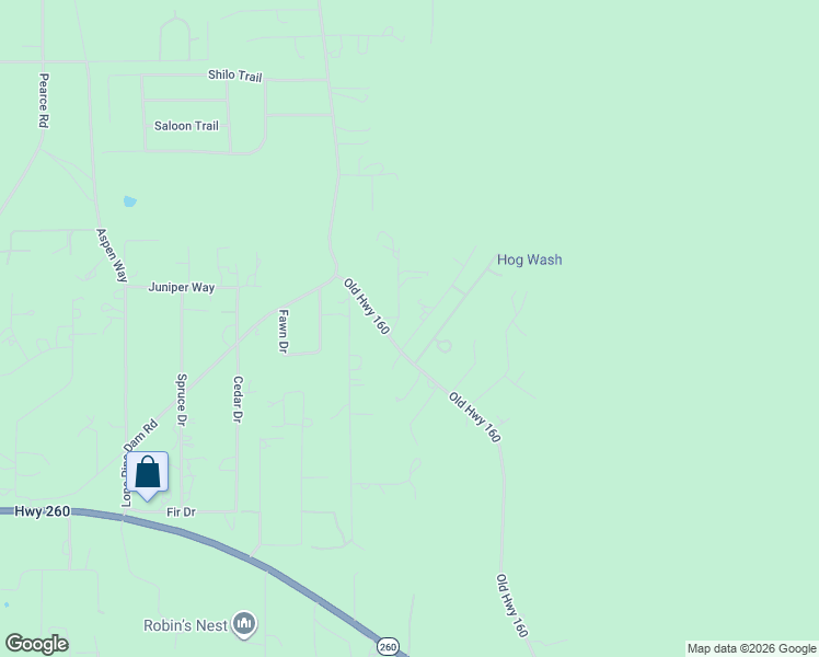 map of restaurants, bars, coffee shops, grocery stores, and more near 1076 Rim View Dr in Show Low