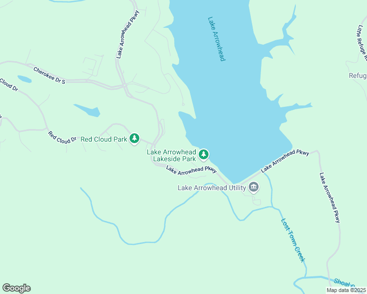 map of restaurants, bars, coffee shops, grocery stores, and more near 132 Marina Parc Drive in Waleska