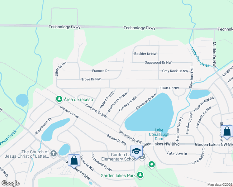 map of restaurants, bars, coffee shops, grocery stores, and more near 25 Wentworth Place Northwest in Rome