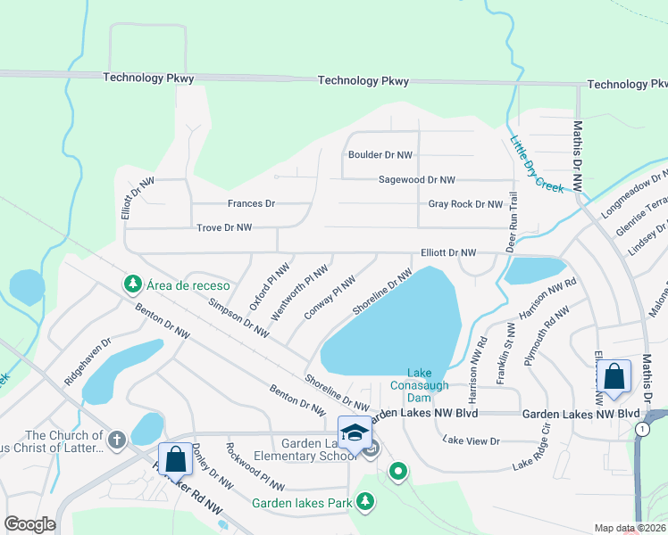 map of restaurants, bars, coffee shops, grocery stores, and more near 30 Wentworth Place Northwest in Rome