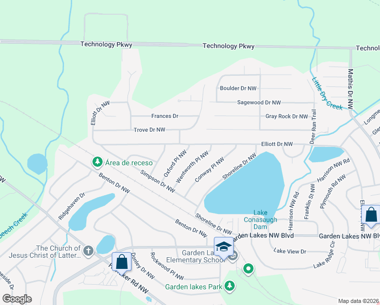 map of restaurants, bars, coffee shops, grocery stores, and more near 25 Wentworth Place Northwest in Rome