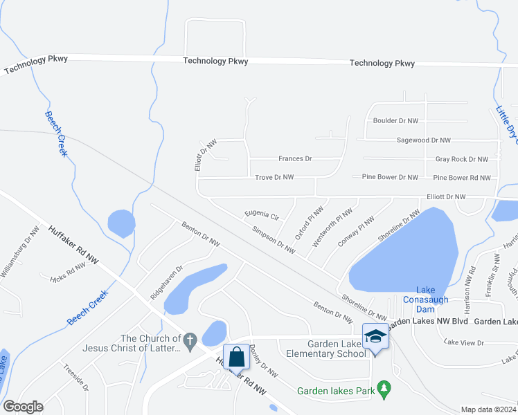 map of restaurants, bars, coffee shops, grocery stores, and more near 9 Eugenia Circle in Rome