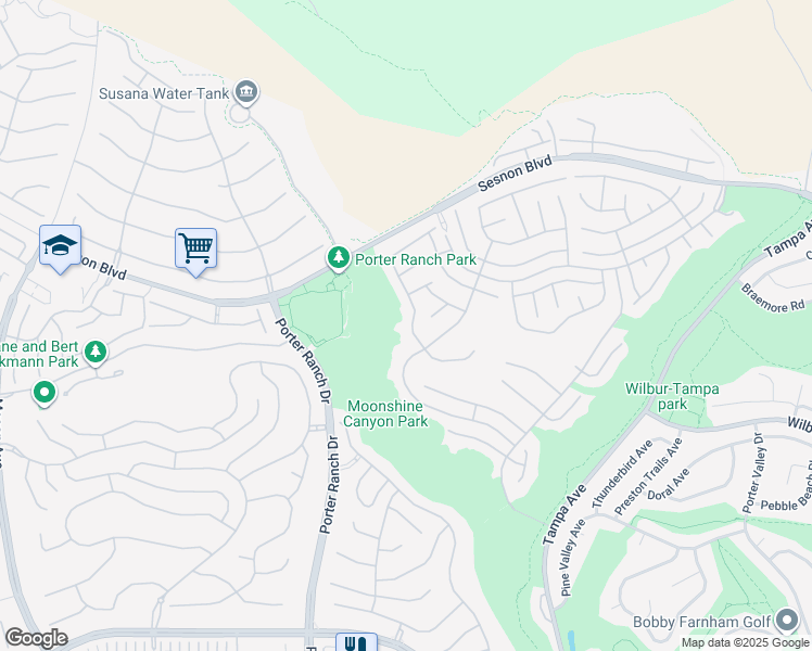 map of restaurants, bars, coffee shops, grocery stores, and more near 12029 Falcon Crest Way in Los Angeles