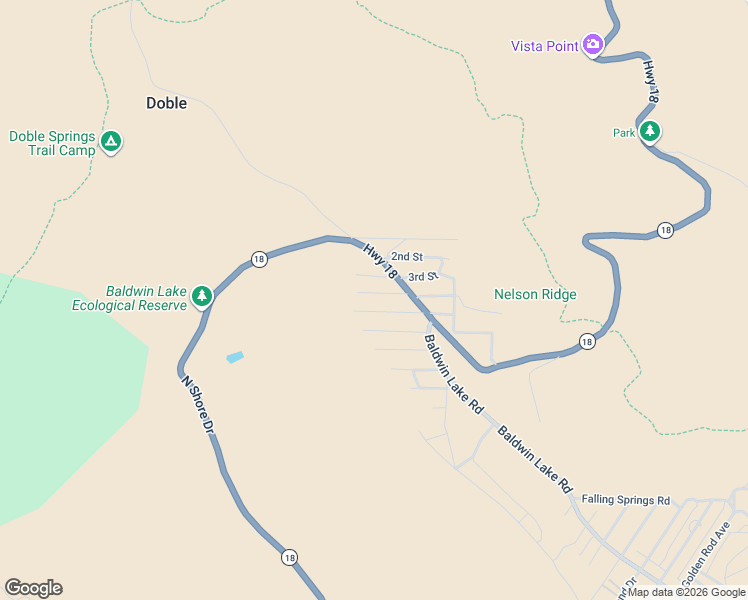 map of restaurants, bars, coffee shops, grocery stores, and more near 45347 4th Street in Big Bear