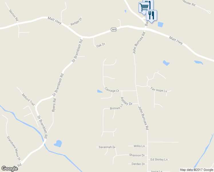 map of restaurants, bars, coffee shops, grocery stores, and more near 6330 Carriage Court in Cumming