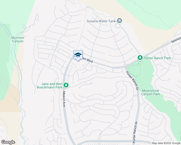 map of restaurants, bars, coffee shops, grocery stores, and more near 20430 Aurora Way in Los Angeles