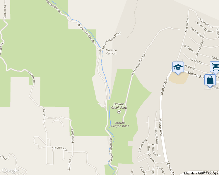 map of restaurants, bars, coffee shops, grocery stores, and more near 12040 Browns Canyon Road in Los Angeles County