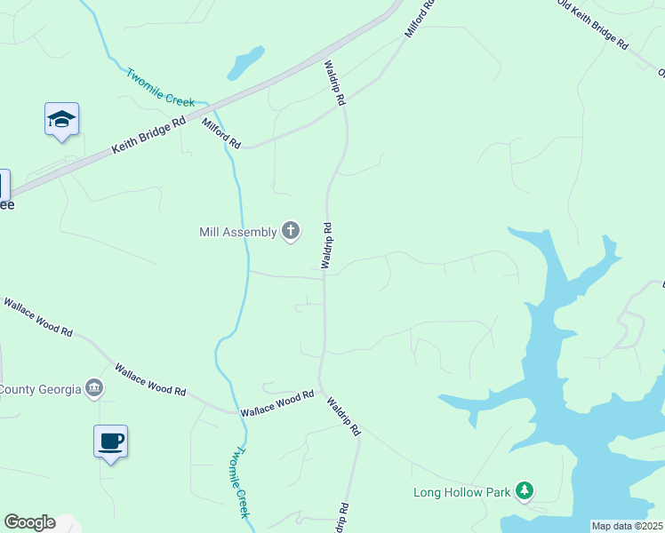 map of restaurants, bars, coffee shops, grocery stores, and more near 7965 Beryl Overlook in Gainesville