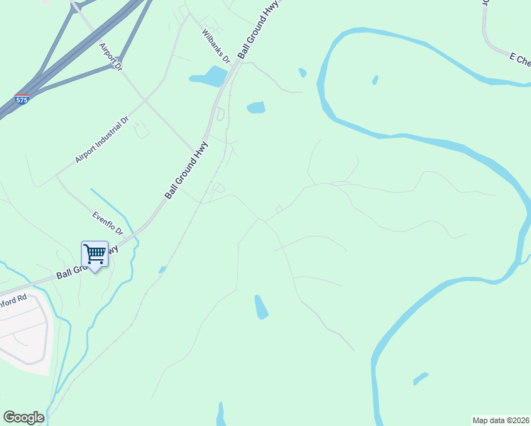 map of restaurants, bars, coffee shops, grocery stores, and more near 455 Allison Lane in Ball Ground