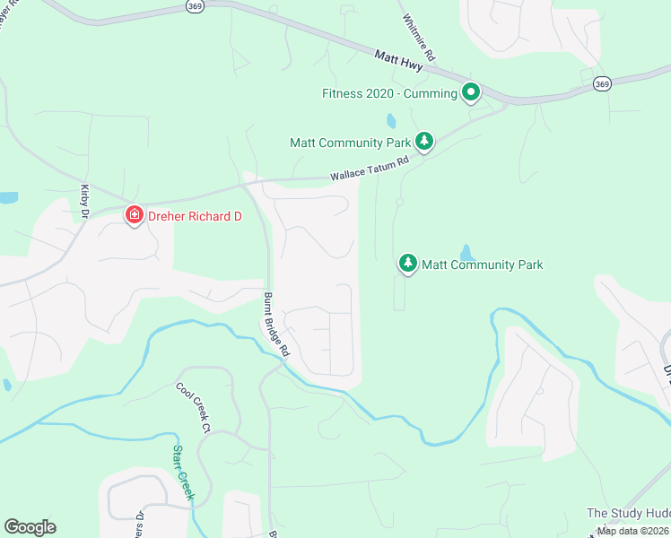 map of restaurants, bars, coffee shops, grocery stores, and more near 7090 Pinecone Way in Cumming