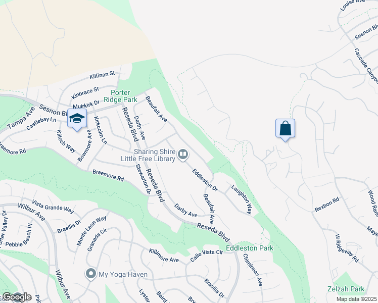 map of restaurants, bars, coffee shops, grocery stores, and more near 12073 Beaufait Avenue in Los Angeles