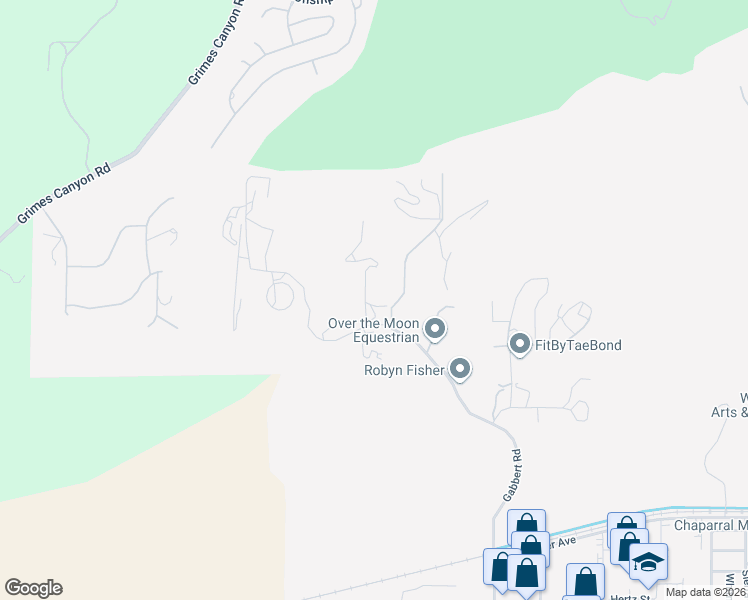map of restaurants, bars, coffee shops, grocery stores, and more near 6395 Gabbert Road in Moorpark