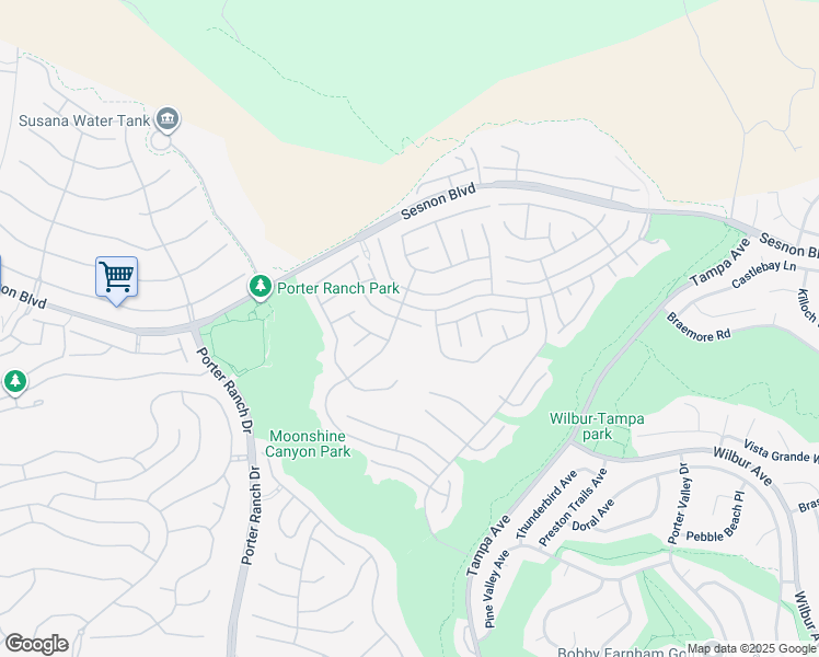 map of restaurants, bars, coffee shops, grocery stores, and more near 19754 Turtle Springs Way in Los Angeles