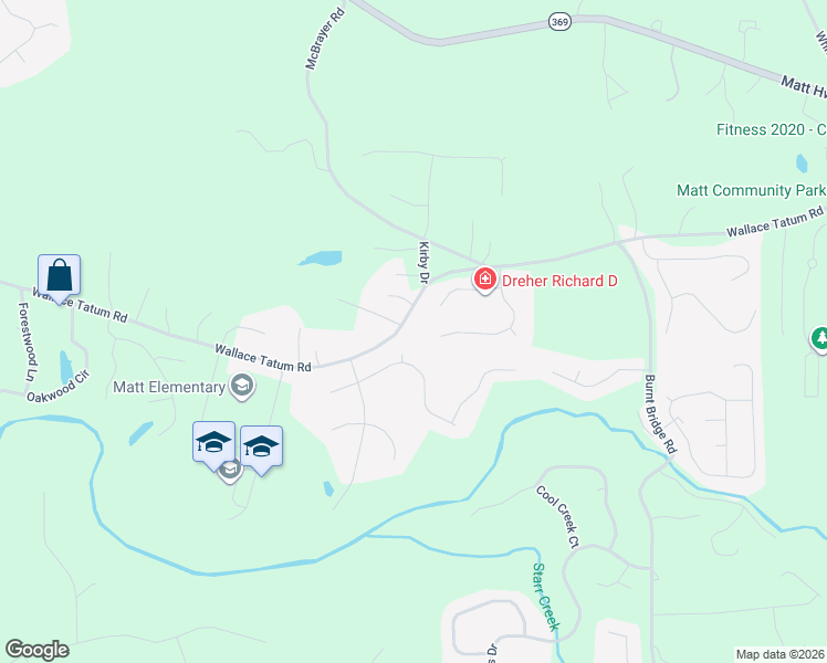 map of restaurants, bars, coffee shops, grocery stores, and more near 7245 Wallace Tatum Road in Cumming