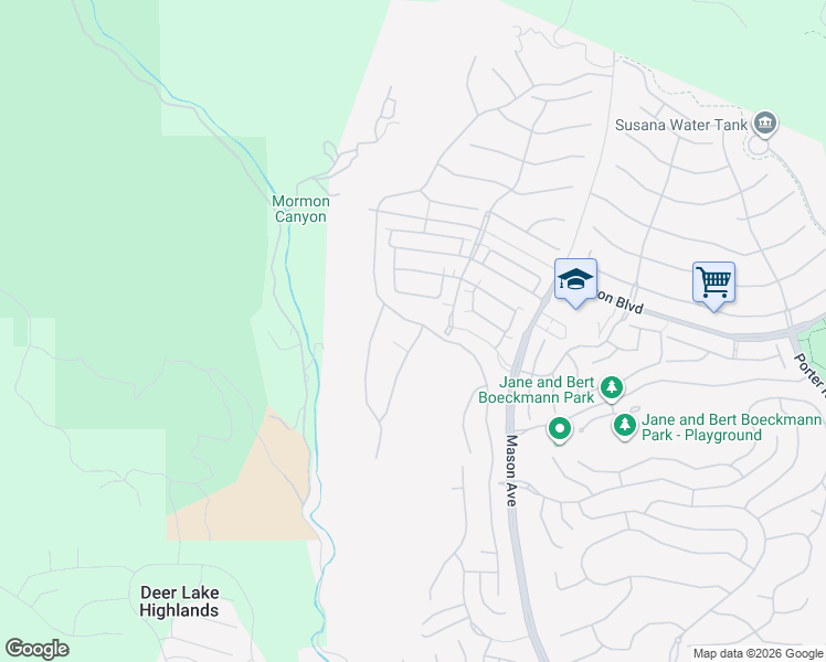 map of restaurants, bars, coffee shops, grocery stores, and more near 20802 Bur Oak Circle in Los Angeles